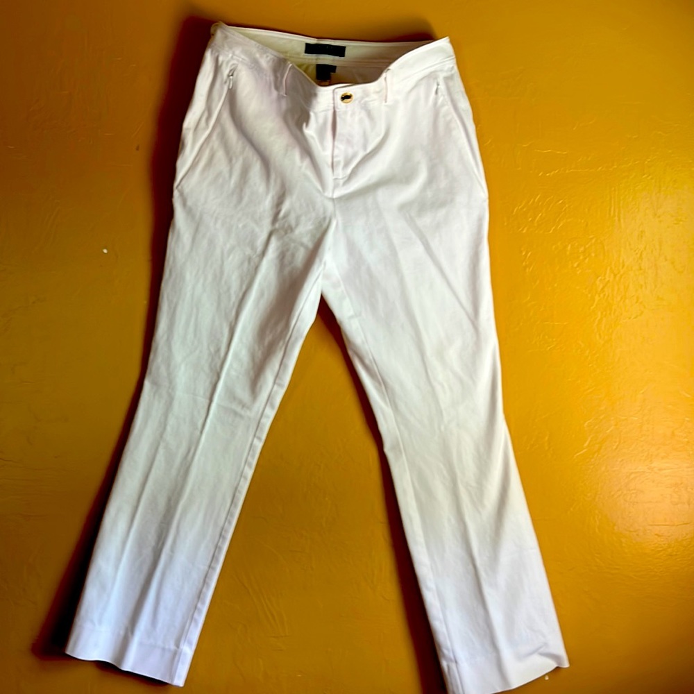 Ralph Lauren, petite size 8 white pants.